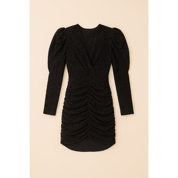 ⚡️SALE! Bardot Spot Velour Mini Dress in Black - Picture 5 of 11